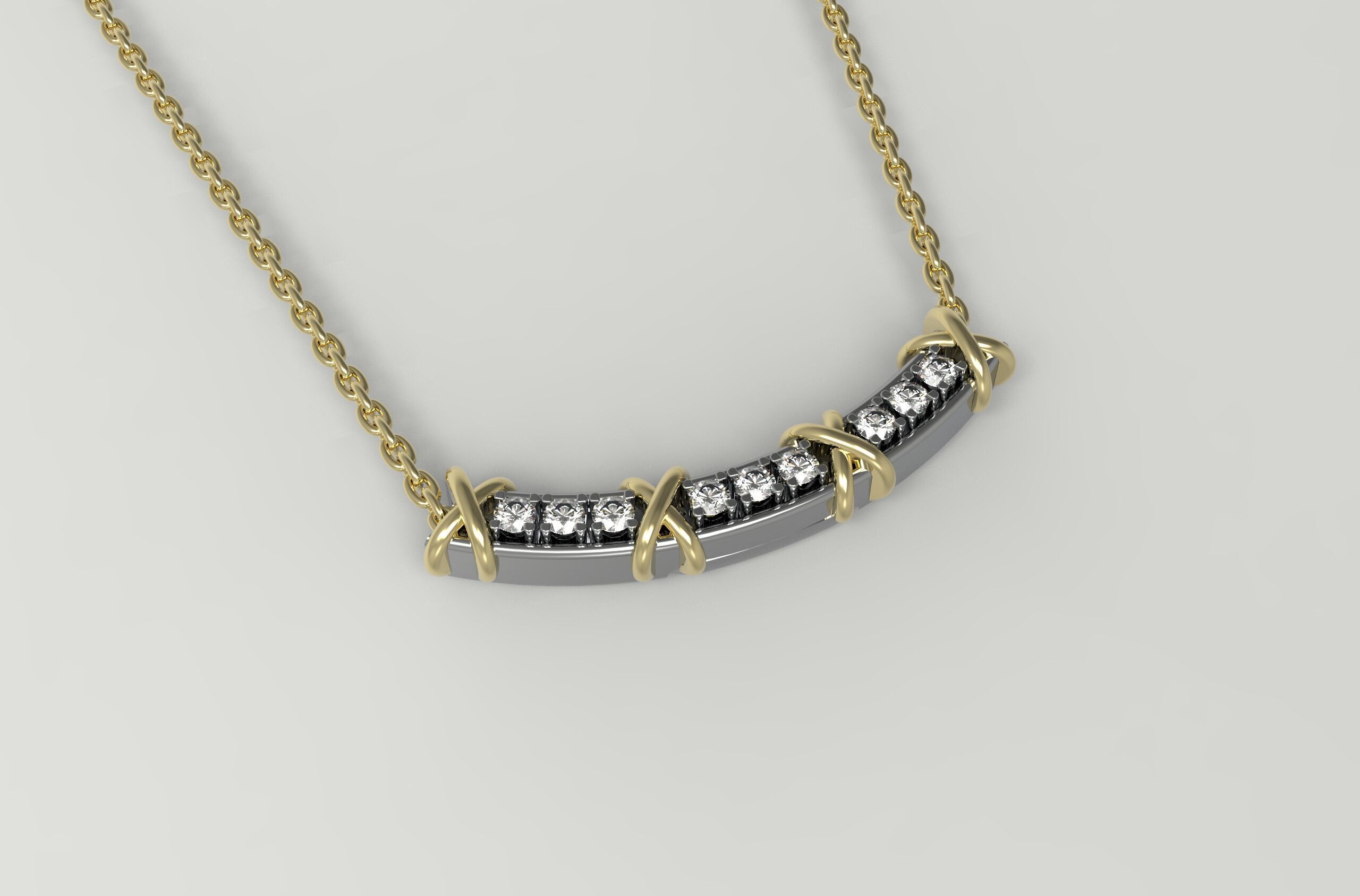 Sixteen Pendant Necklace 3D print model_5