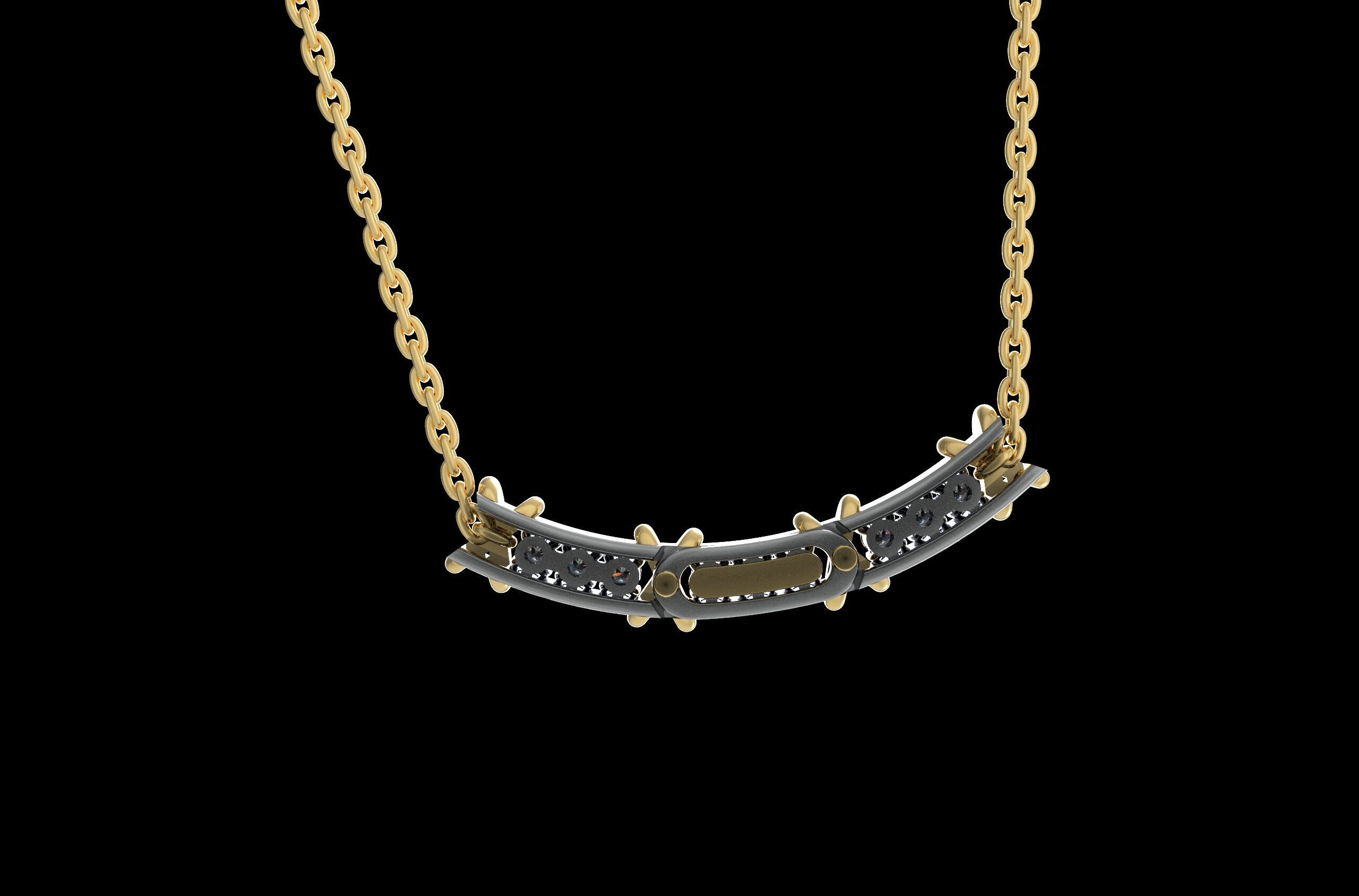 Sixteen Pendant Necklace 3D print model_6