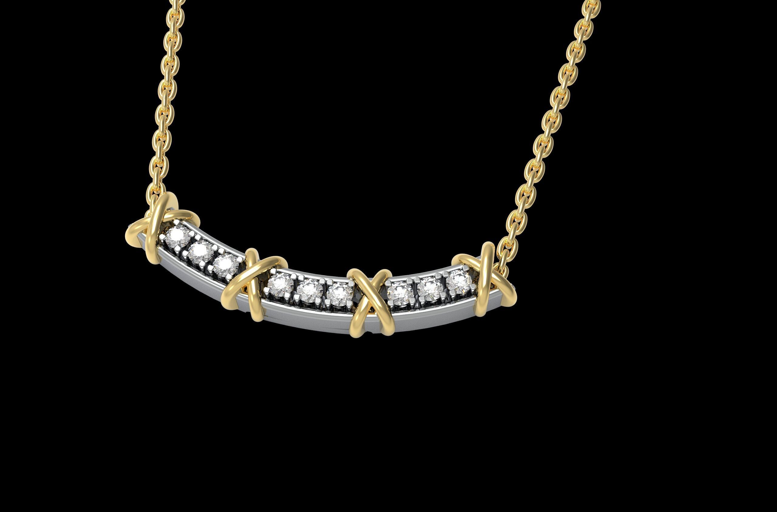 Sixteen Pendant Necklace 3D print model_1