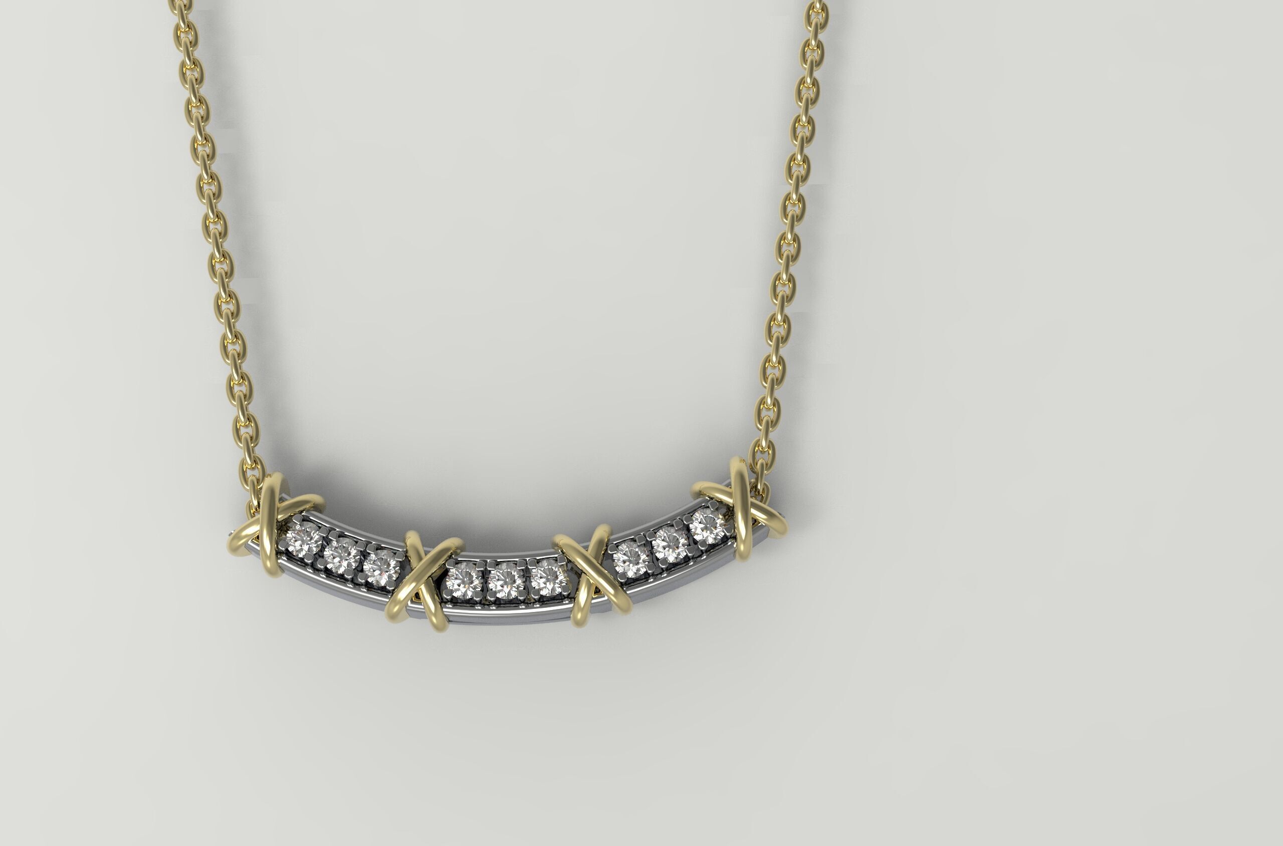 Sixteen Pendant Necklace 3D print model_3