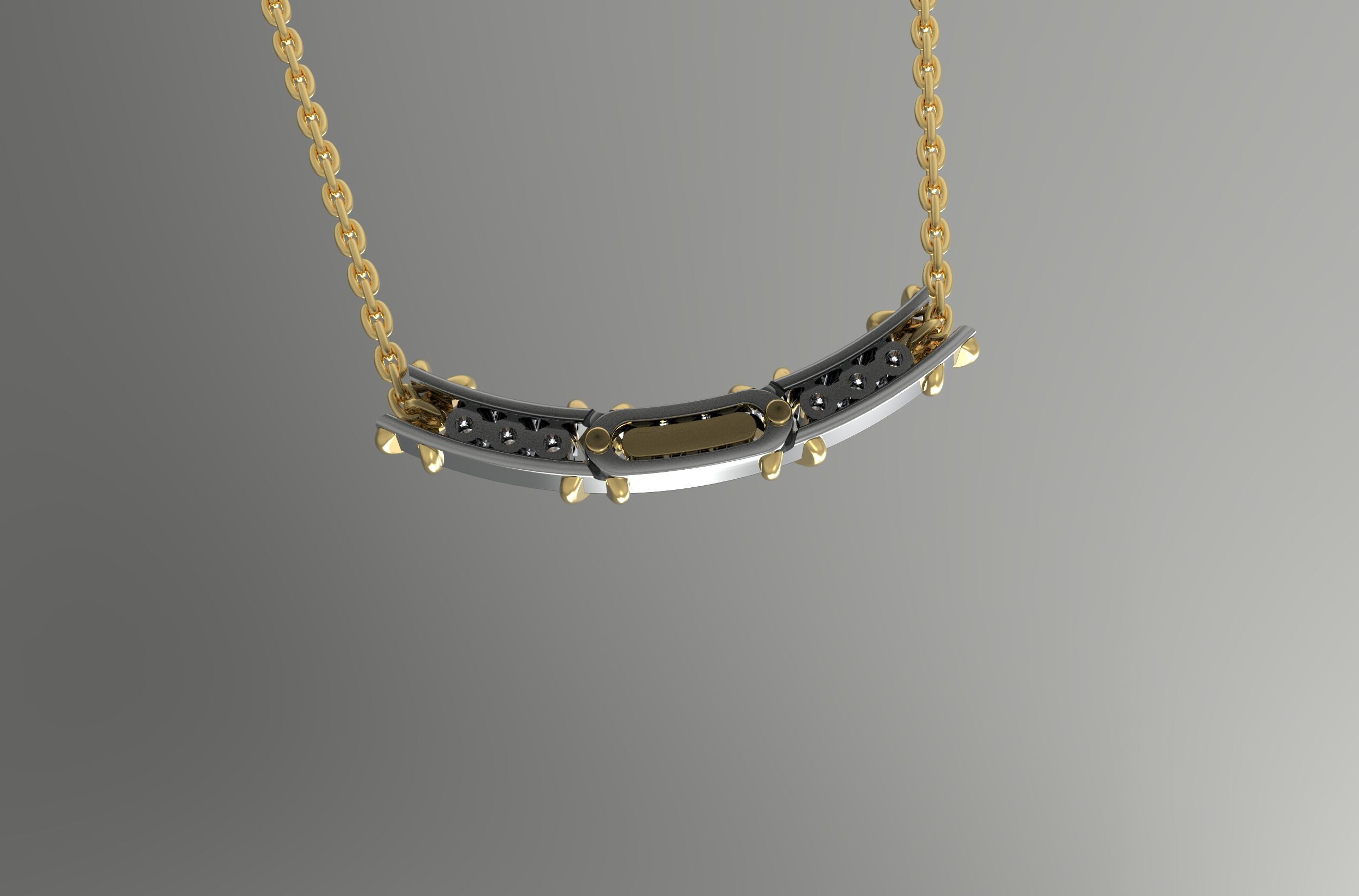 Sixteen Pendant Necklace 3D print model_8