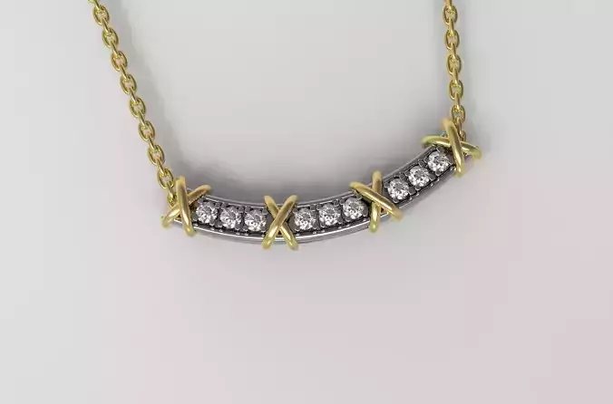 Sixteen Pendant Necklace 3D print model