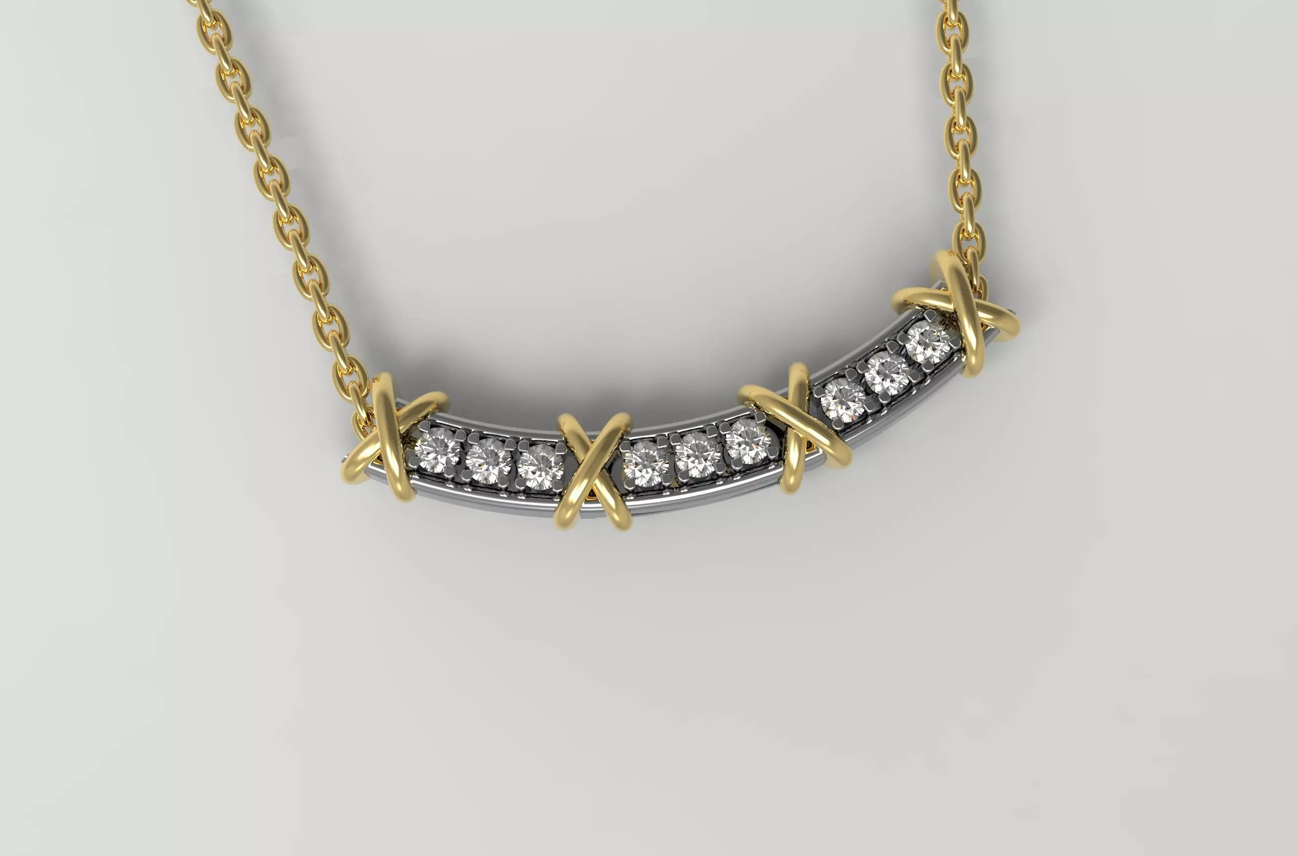 Sixteen Pendant Necklace 3D print model_0