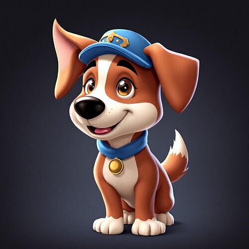 Dog Cartoon 3D Model  3D model