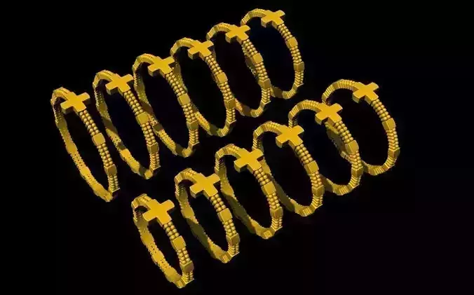multiple finger rings 3dm file 3D print model