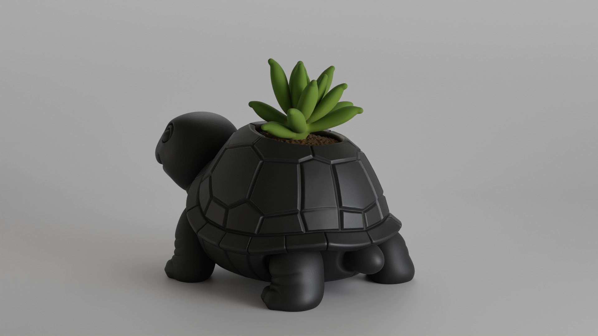 Turtle Planter  3D print model_7