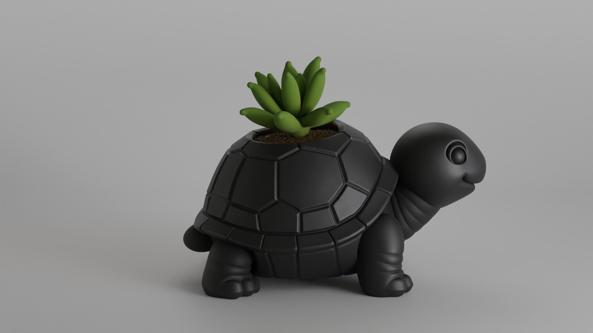 Turtle Planter  3D print model_4