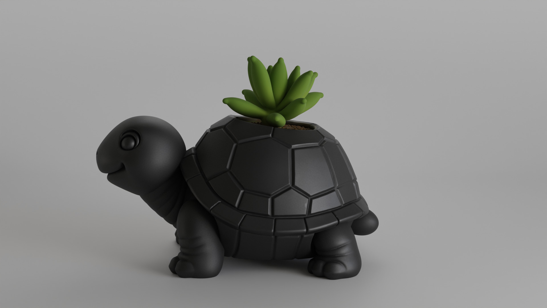 Turtle Planter  3D print model_1