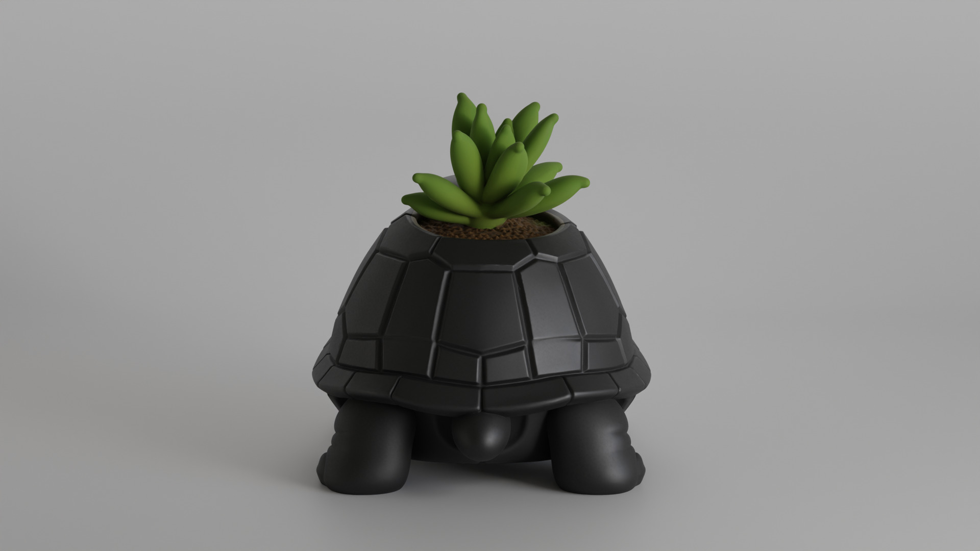 Turtle Planter  3D print model_6
