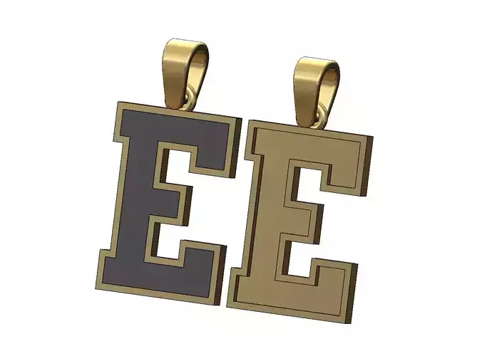 E enamel varsity letter sports letterman jersey pendant charm