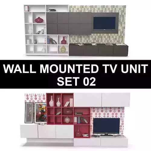 Tv Unit Set 02 3D model
