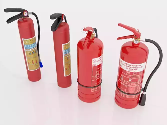 extinguisher Low-poly 3D model