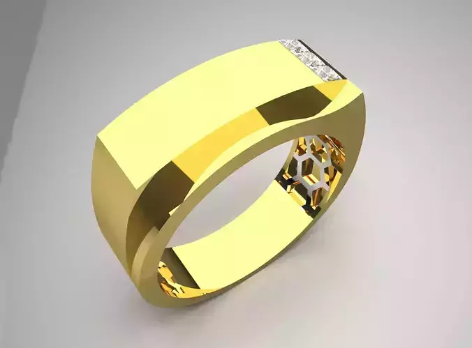 diamond gold man ring mr0195