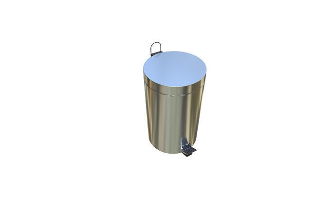 Moder bin trash Low-poly 3D model