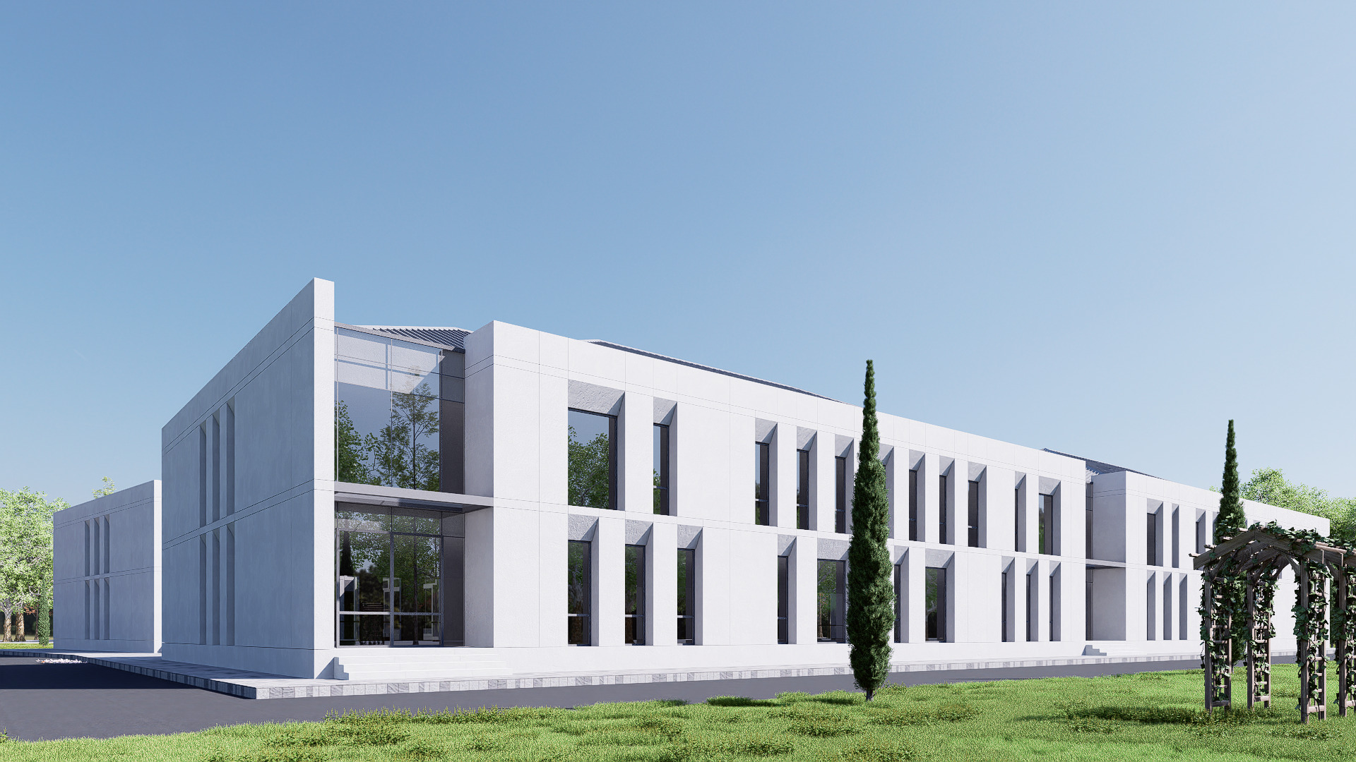 school Low-poly 3D model_5