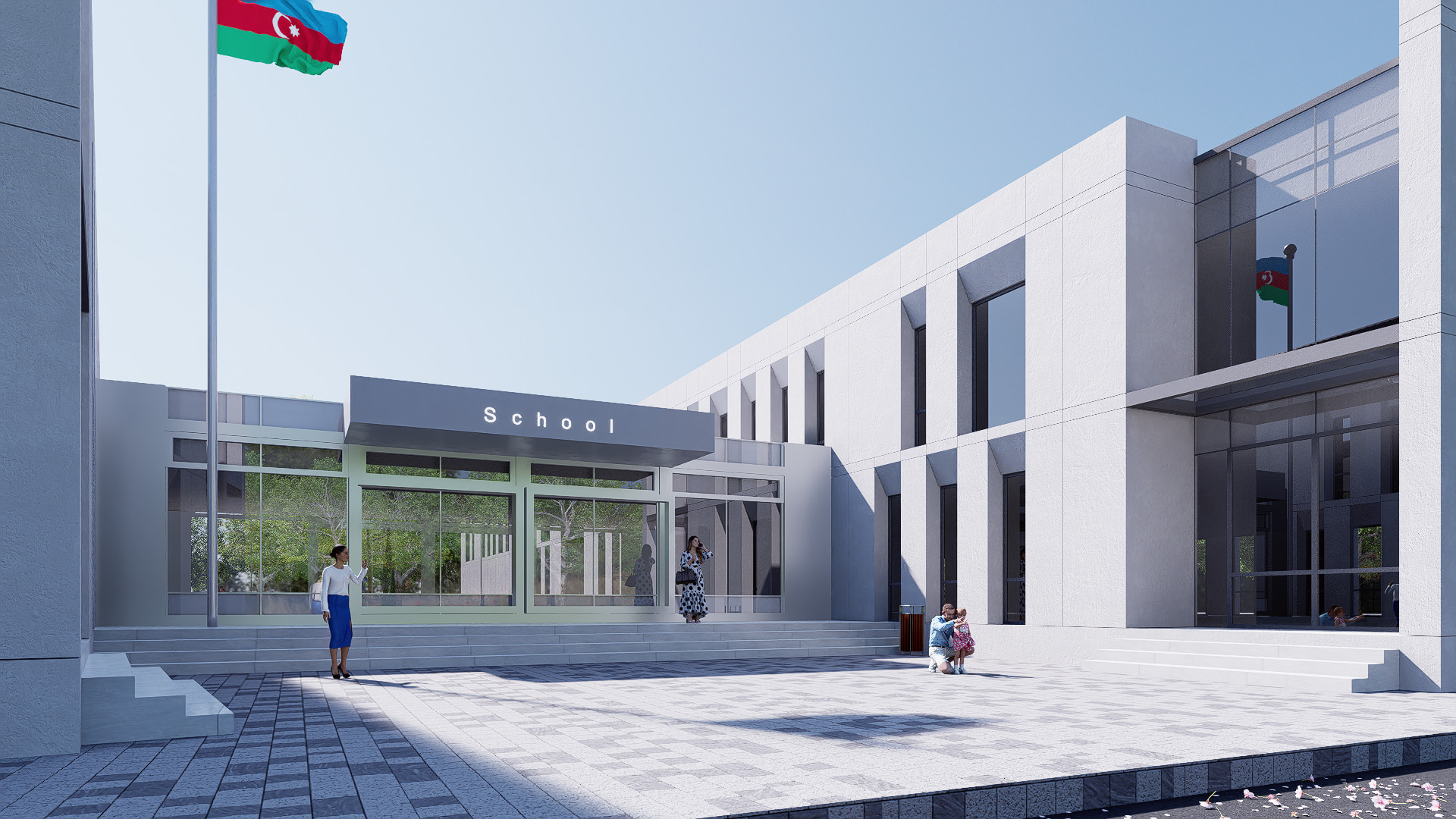 school Low-poly 3D model_2