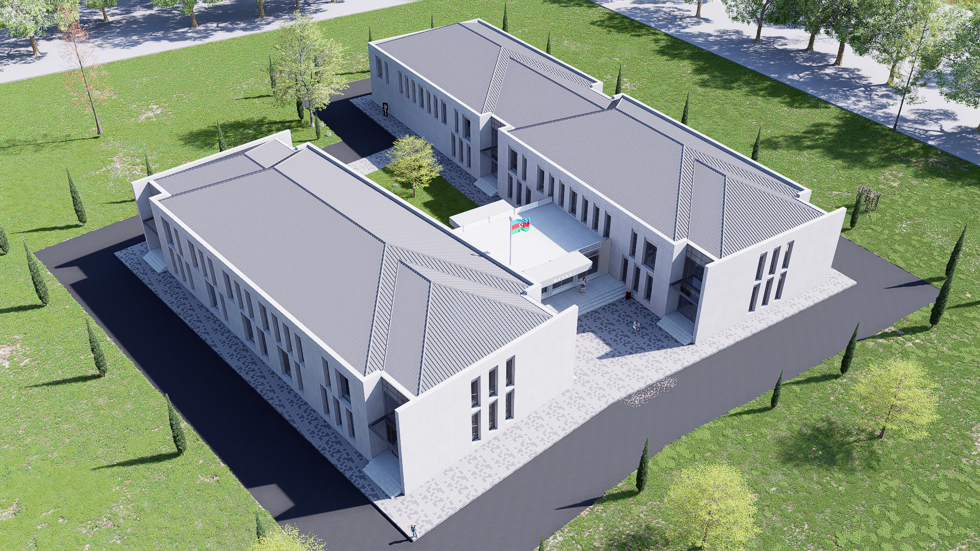 school Low-poly 3D model_9