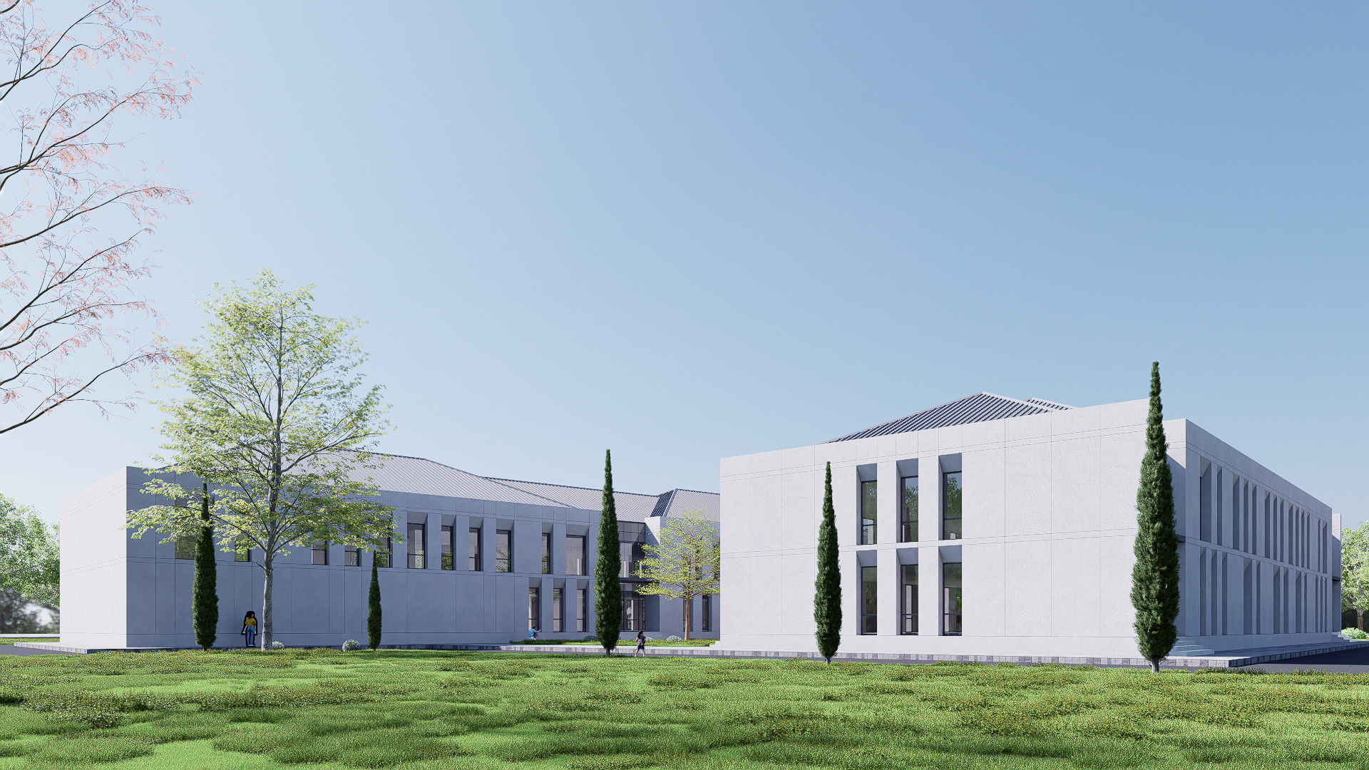 school Low-poly 3D model_6