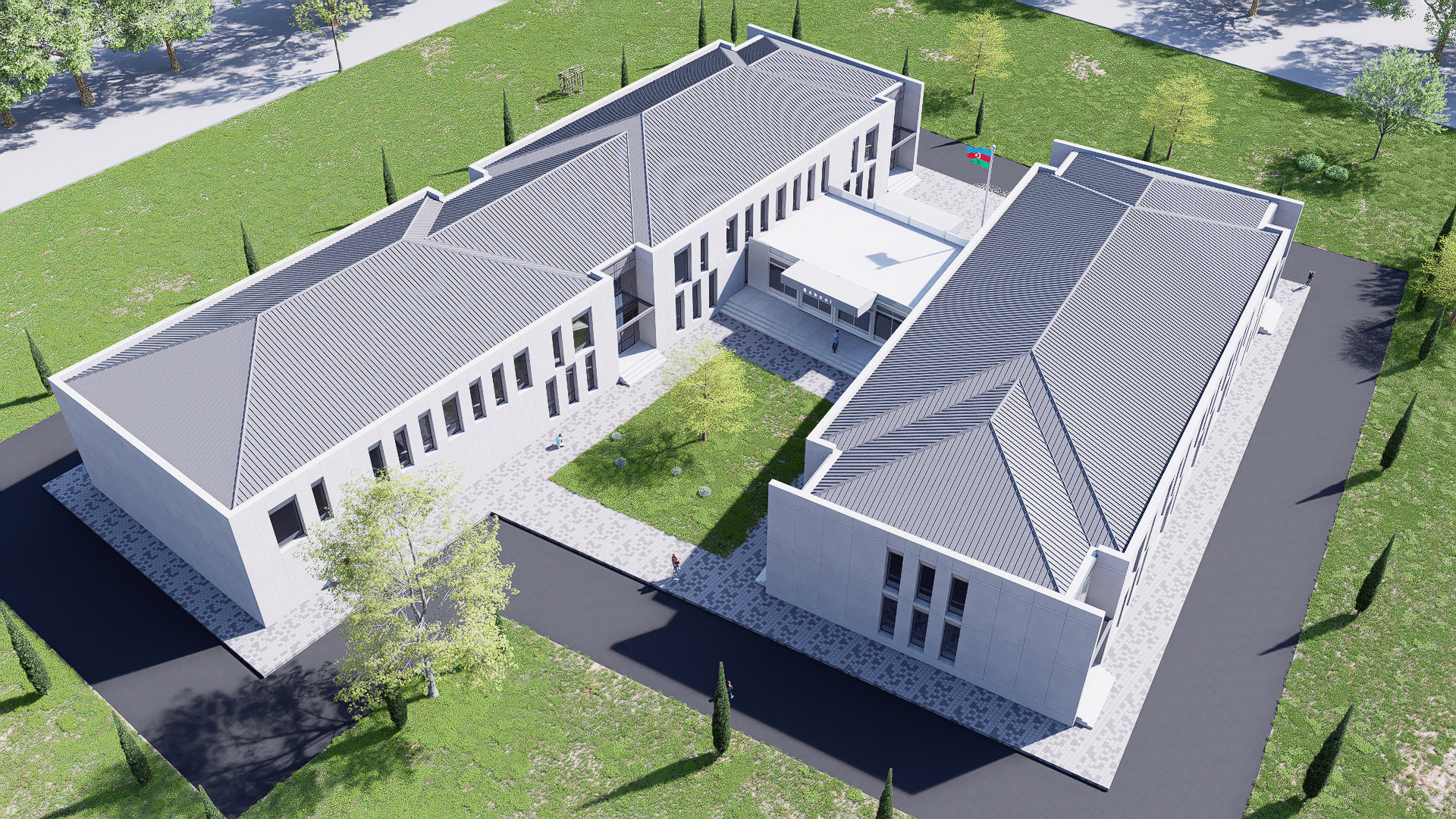 school Low-poly 3D model_11