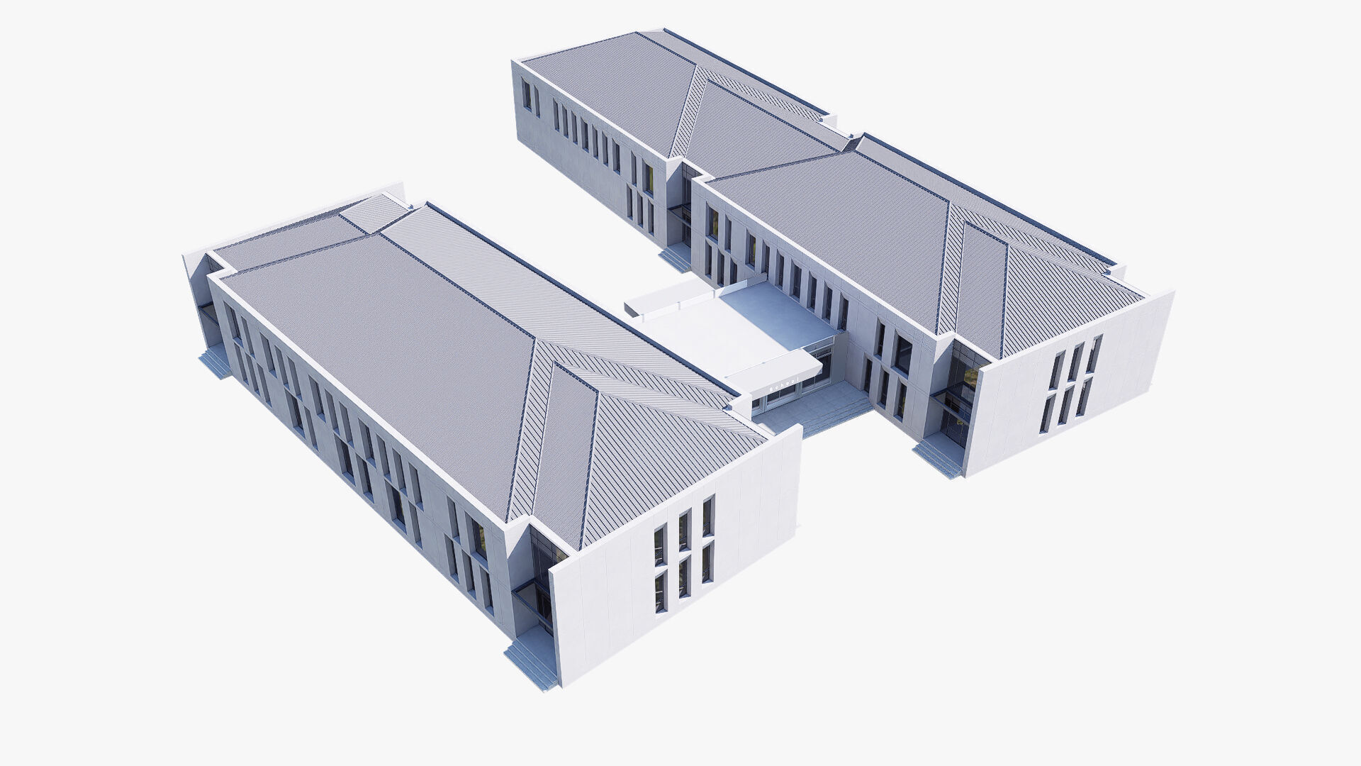 school Low-poly 3D model_8