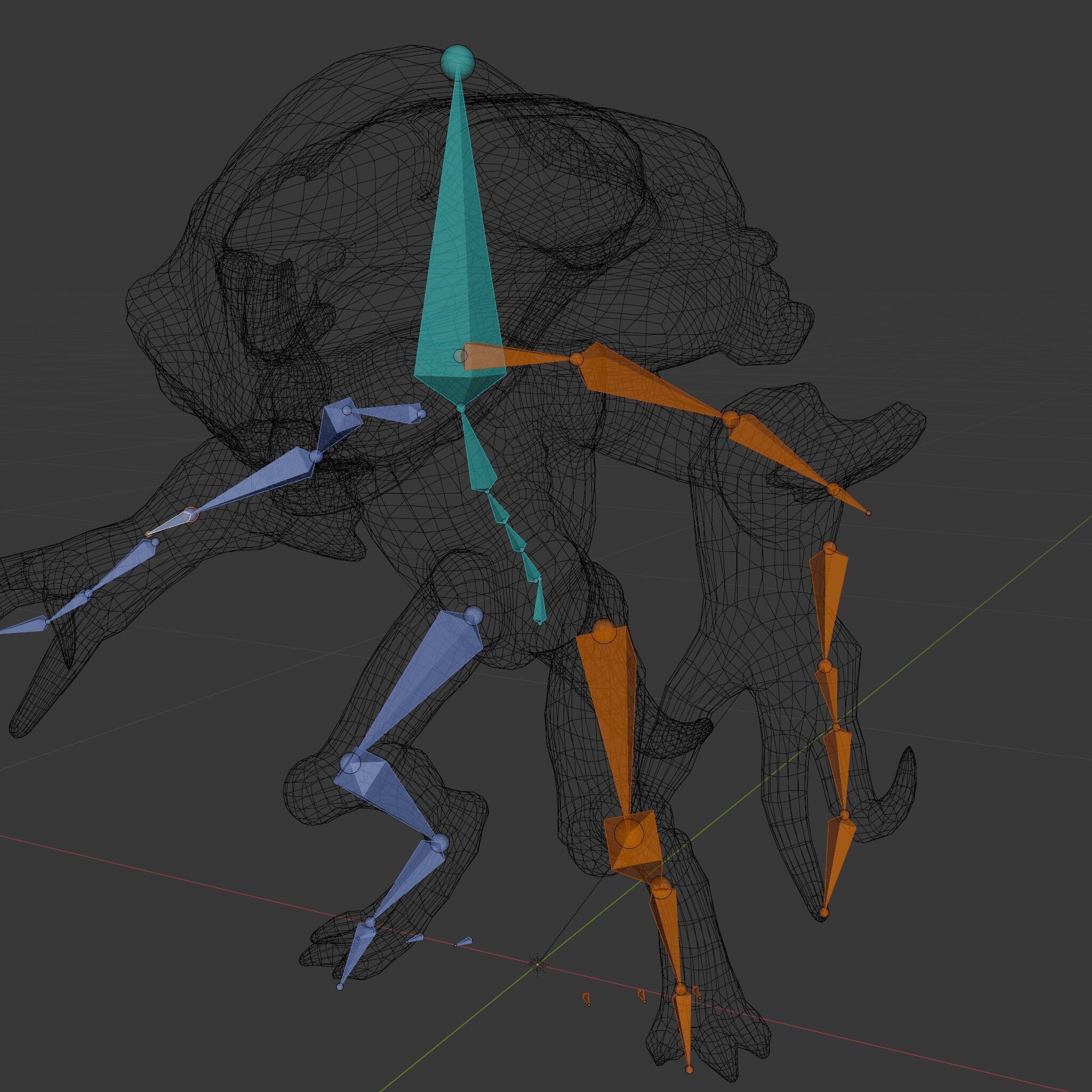 Alien Reptilian Warrior D Model Rigged GameReady Low-poly 3D model_29