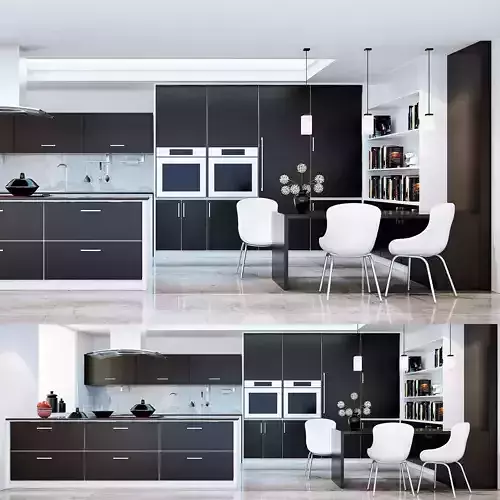 Kitchen modern with furniture