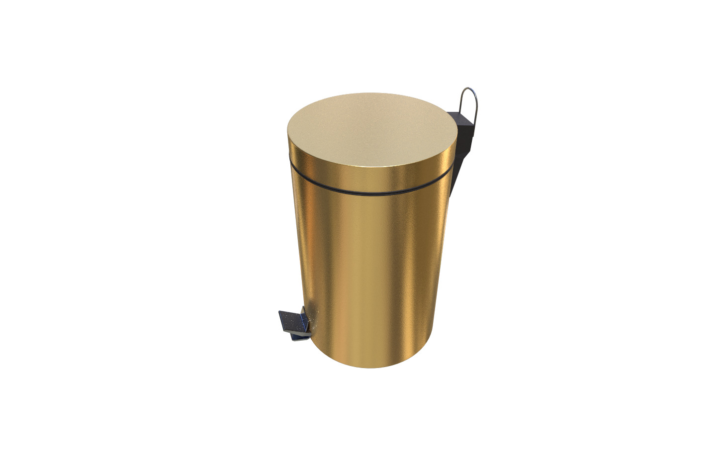 Modern bin trash Low-poly 3D model_2