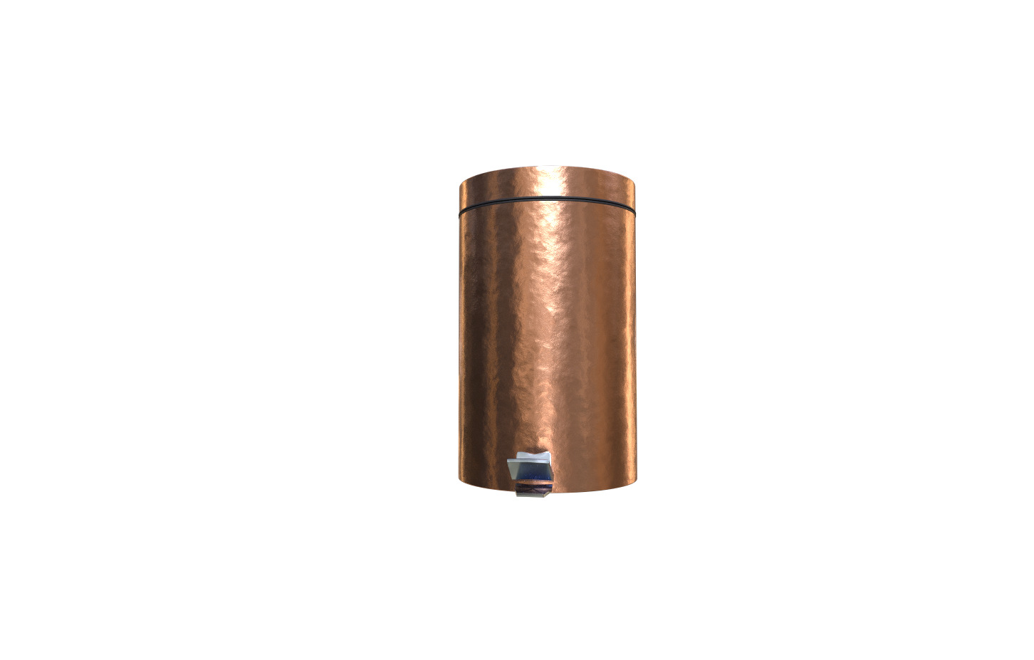 Modern bin trash Low-poly 3D model_1