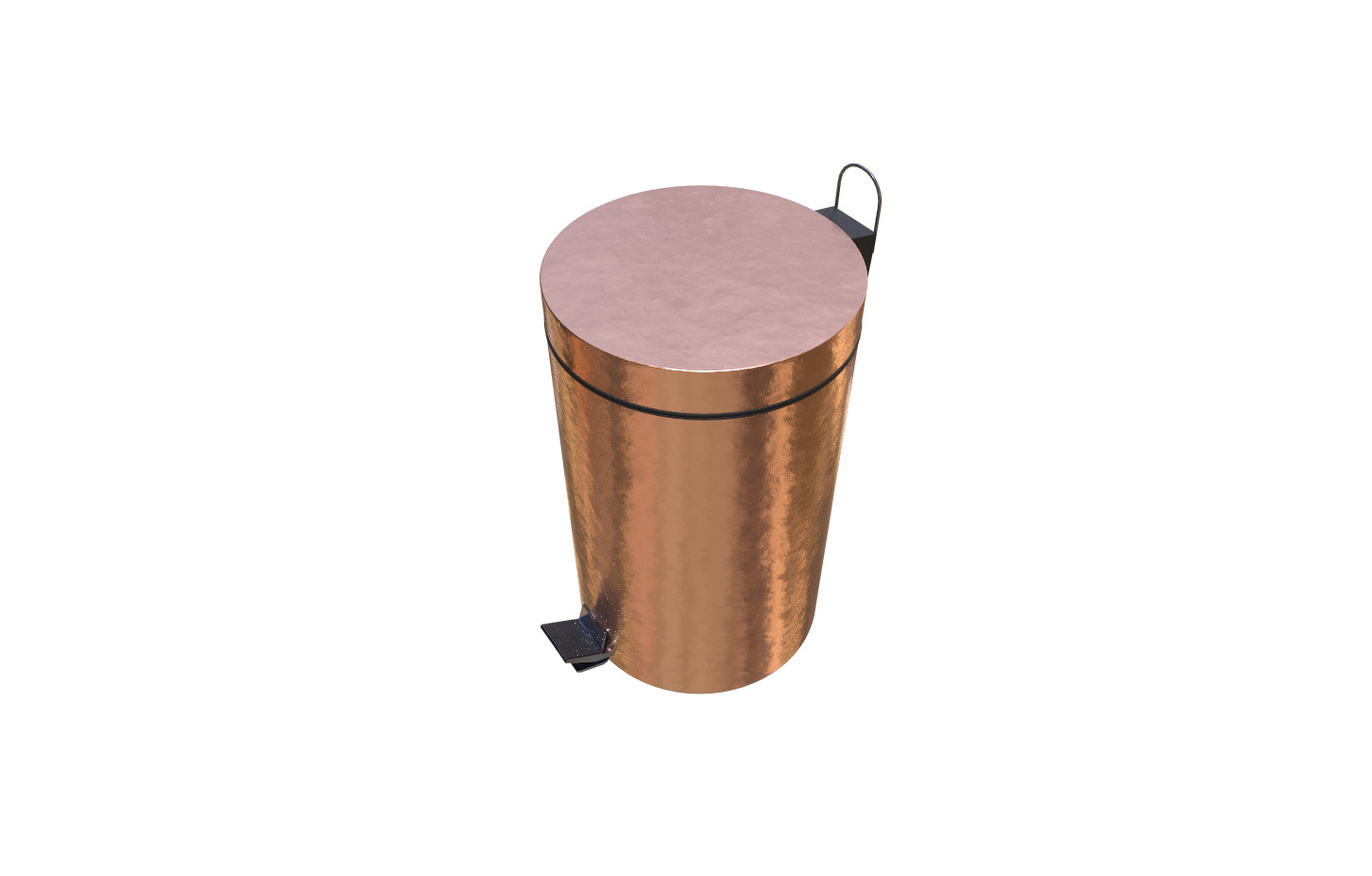 Modern bin trash Low-poly 3D model_2