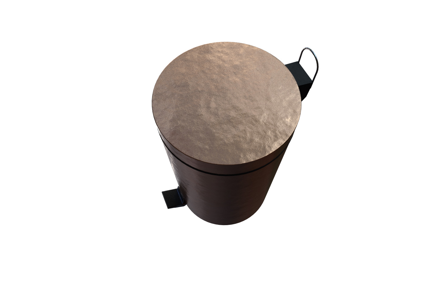 Modern bin trash Low-poly 3D model_4
