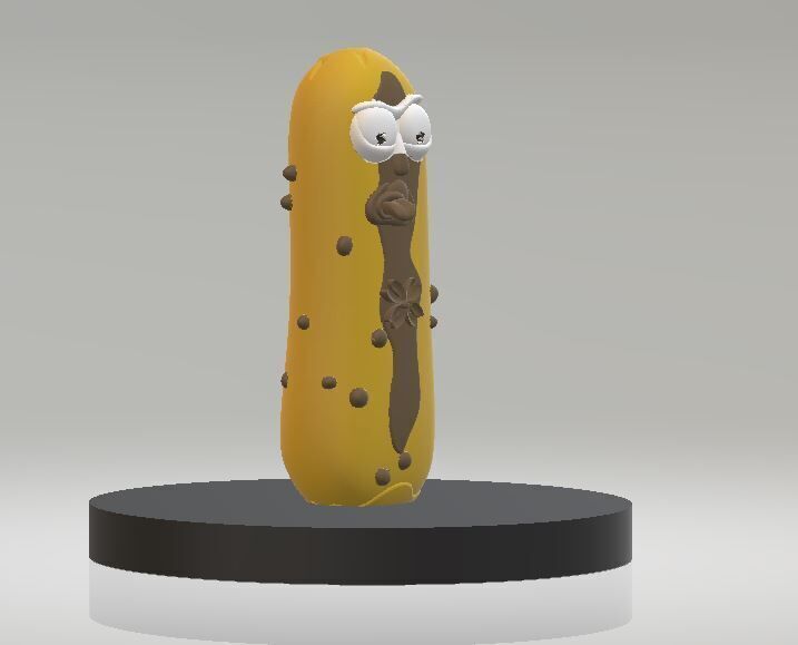 3D Angry Pickle Character  3D print model_1