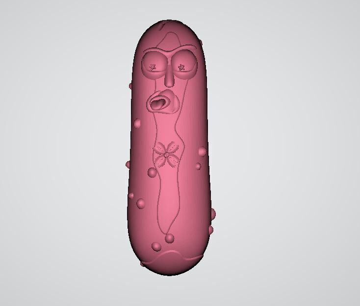 3D Angry Pickle Character  3D print model_4