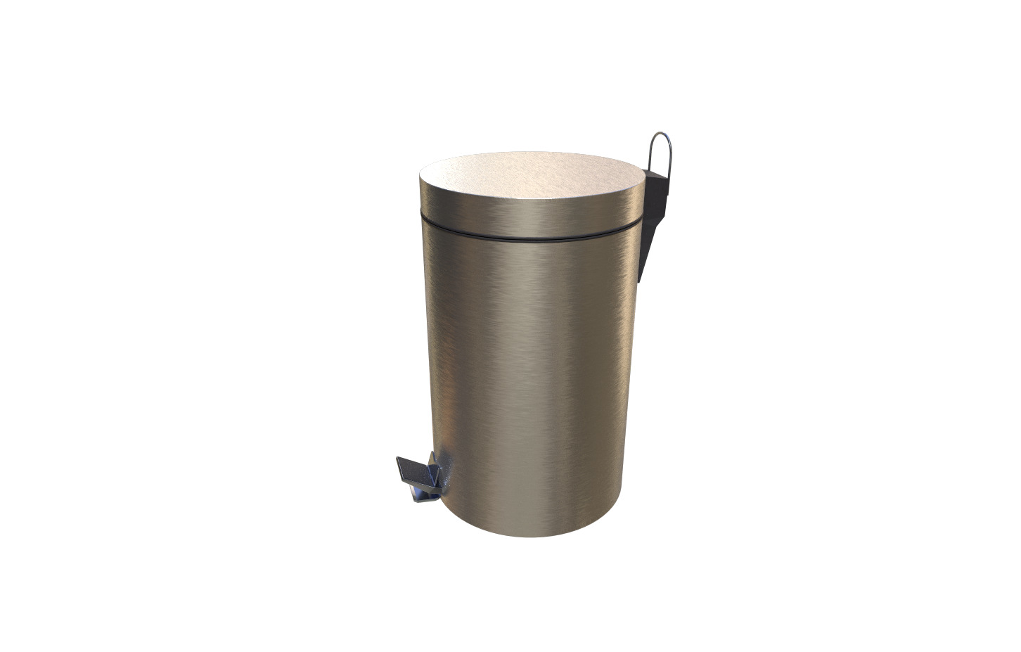 Modern bin trash Low-poly 3D model_2