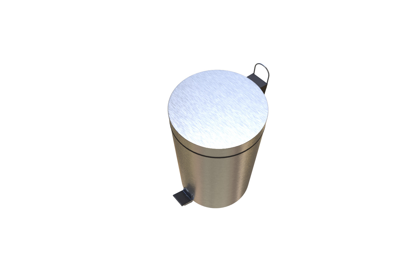 Modern bin trash Low-poly 3D model_4