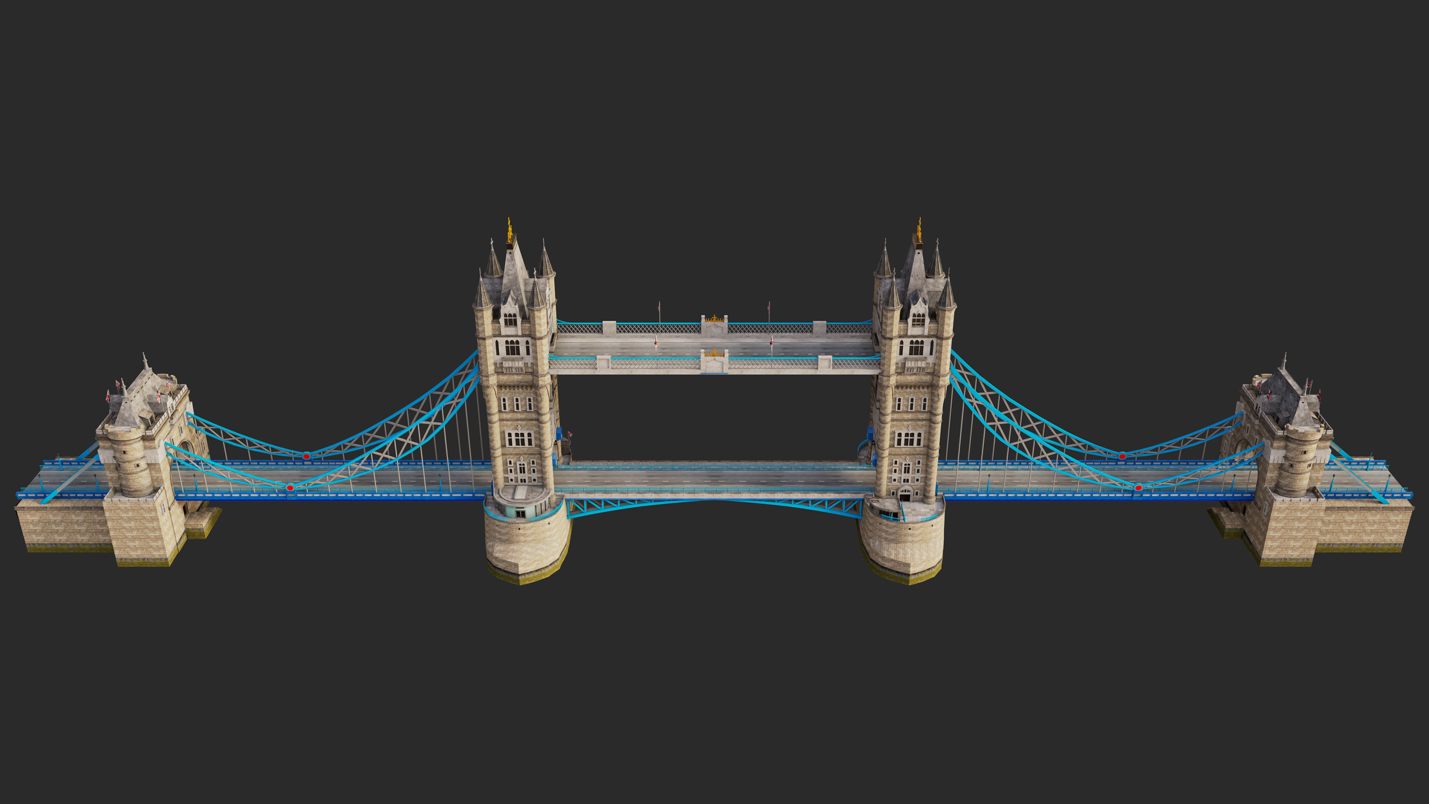 London Tower Bridge 3D model_3