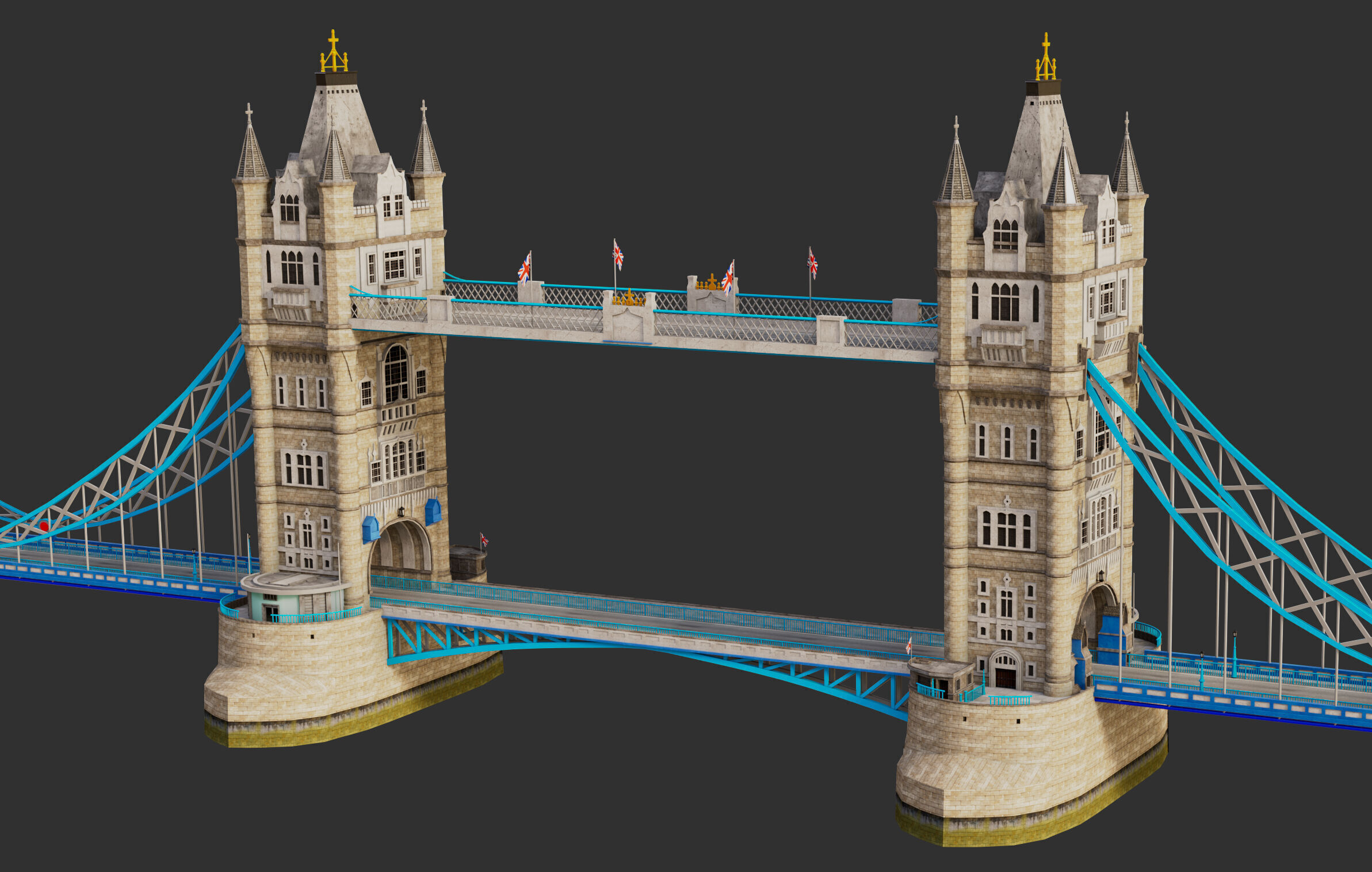 London Tower Bridge 3D model_11