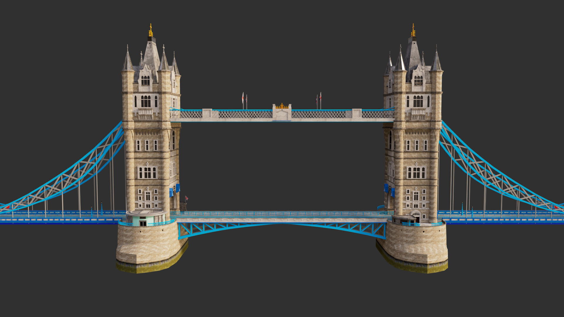 London Tower Bridge 3D model_7