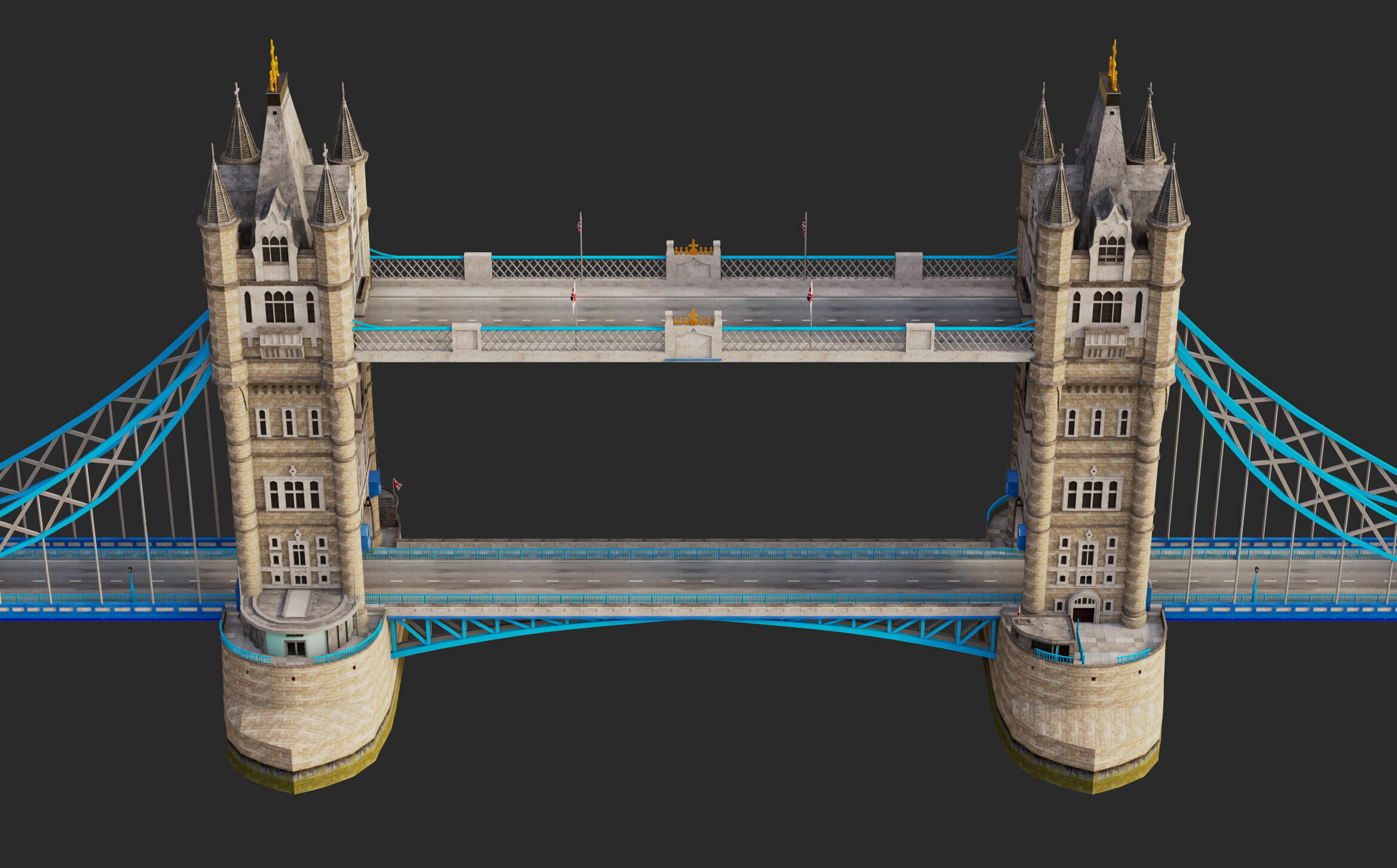 London Tower Bridge 3D model_5