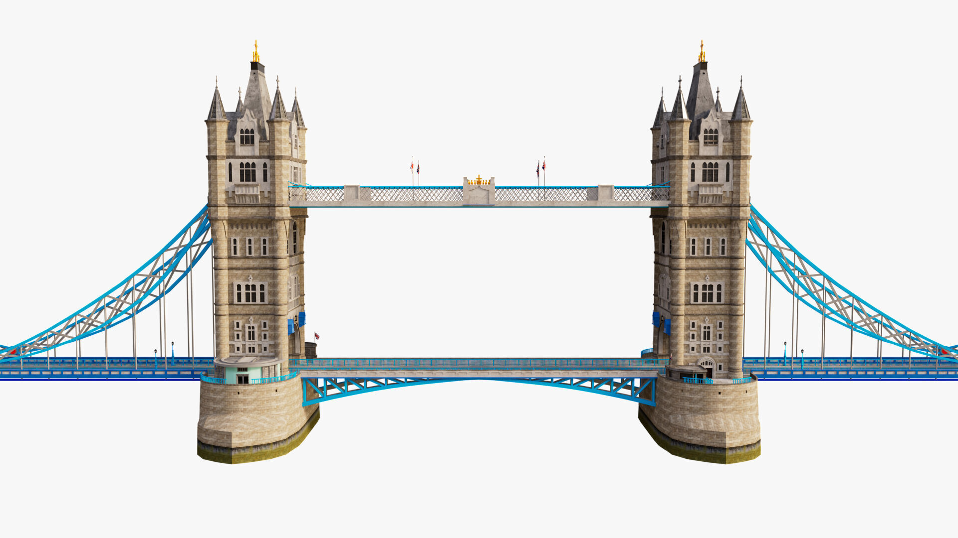 London Tower Bridge 3D model_6