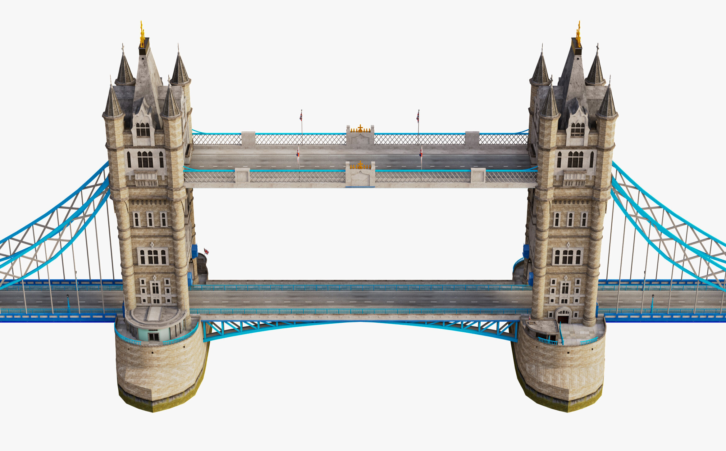 London Tower Bridge 3D model_4