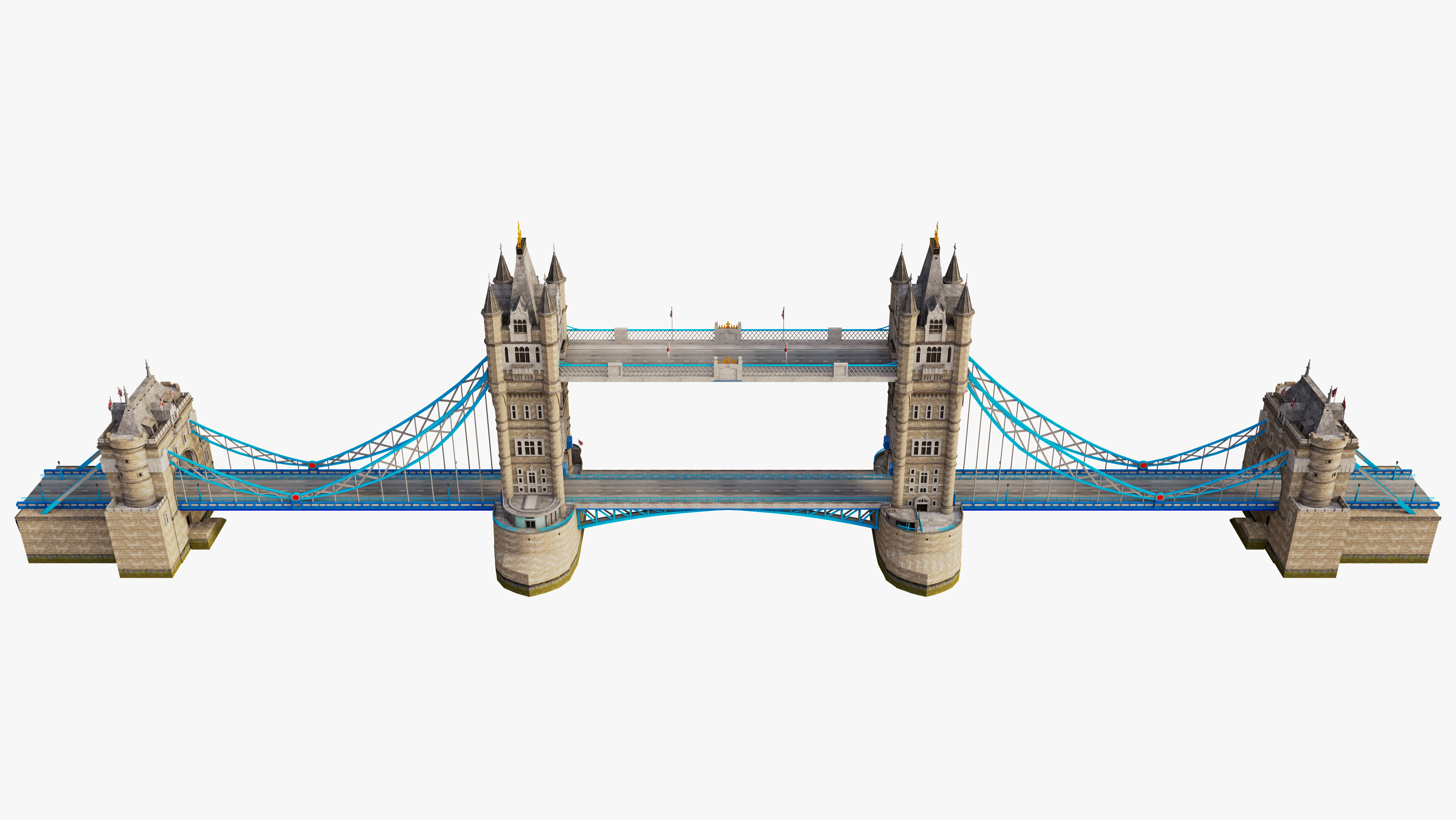 London Tower Bridge 3D model_8