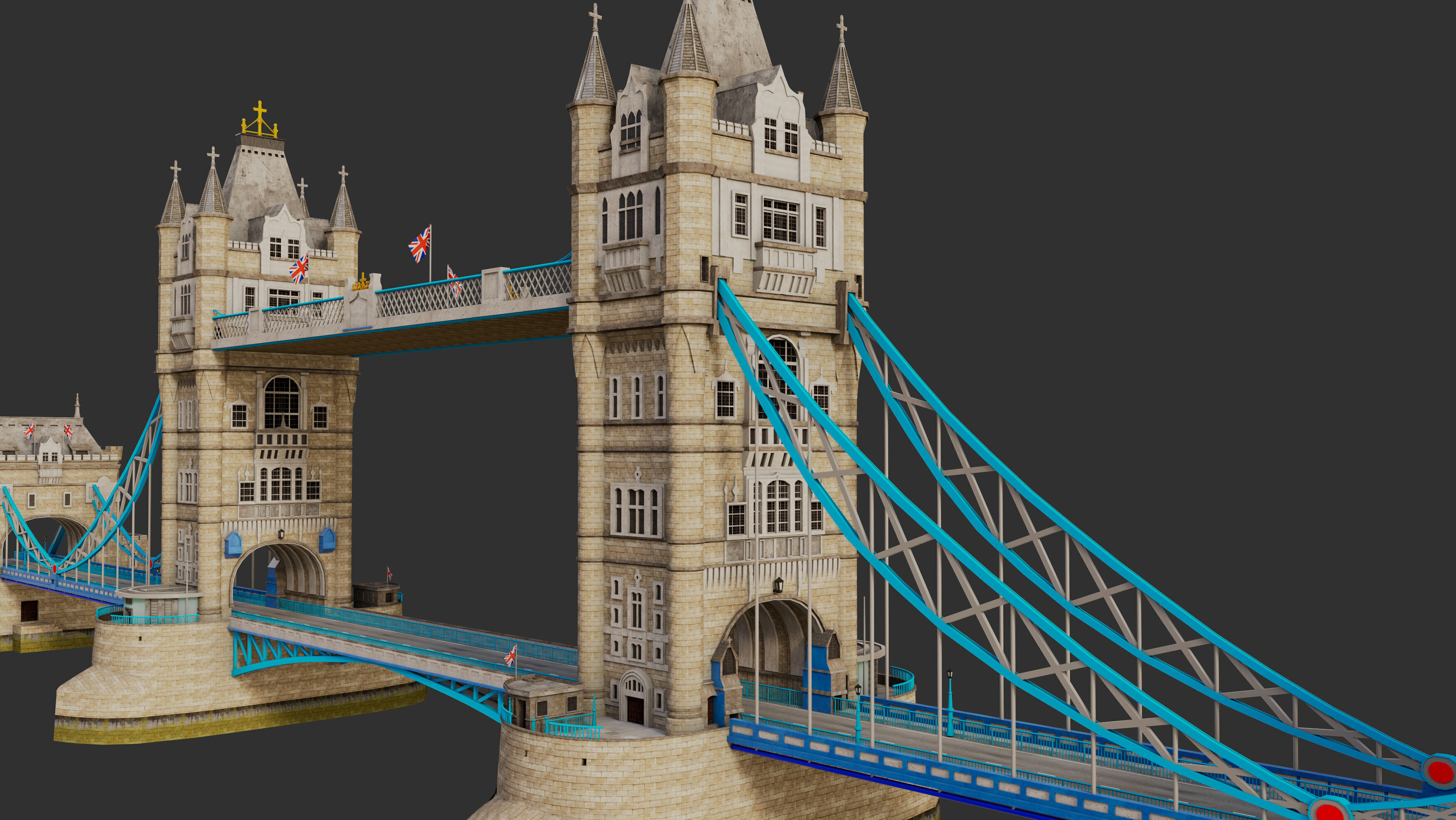 London Tower Bridge 3D model_1