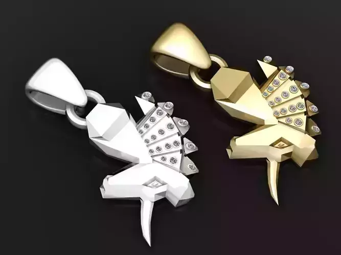 Gold Diamond Hours Pendant 3d printable model pendant 