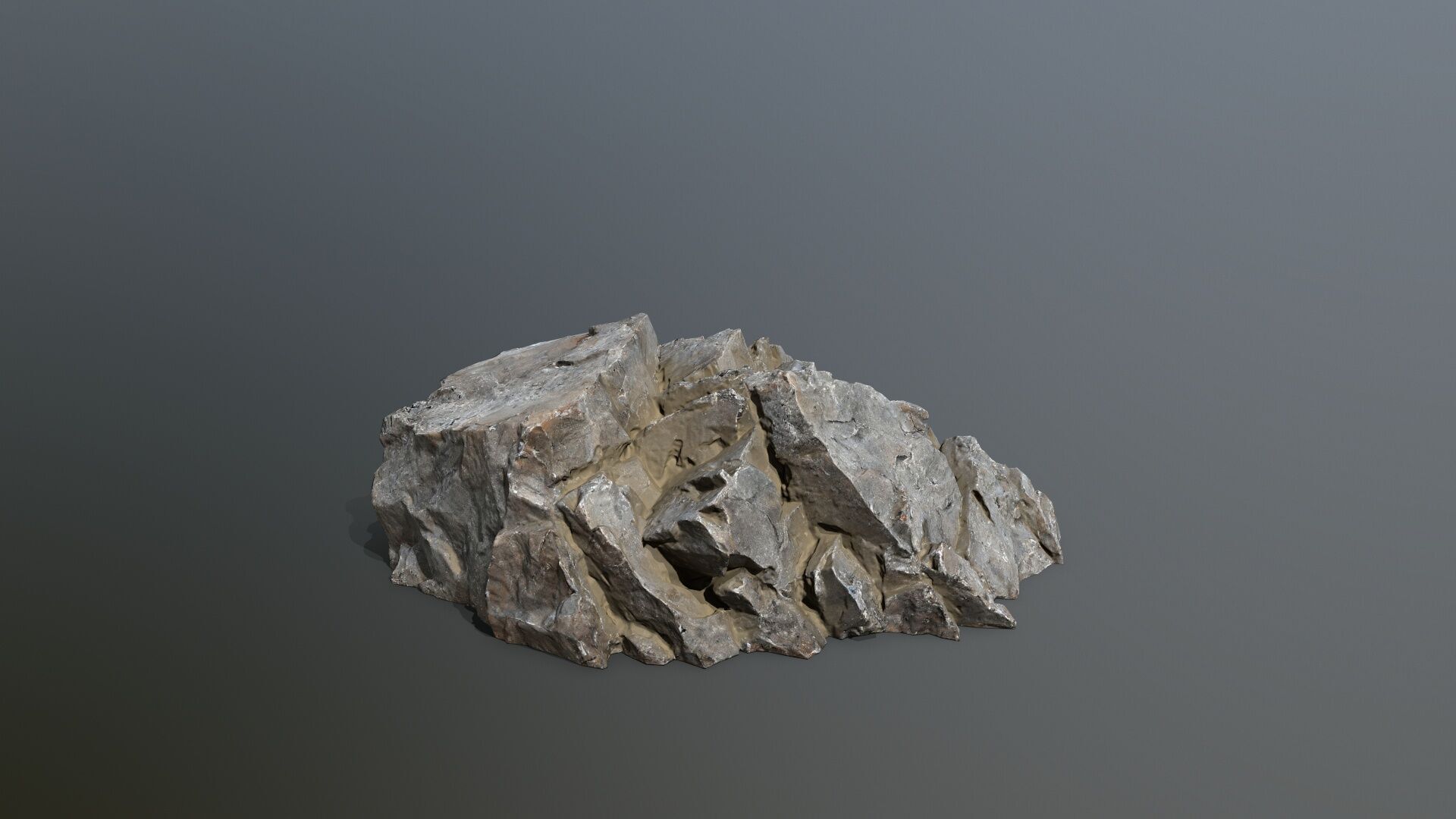 Rock Set Low-poly 3D model_8