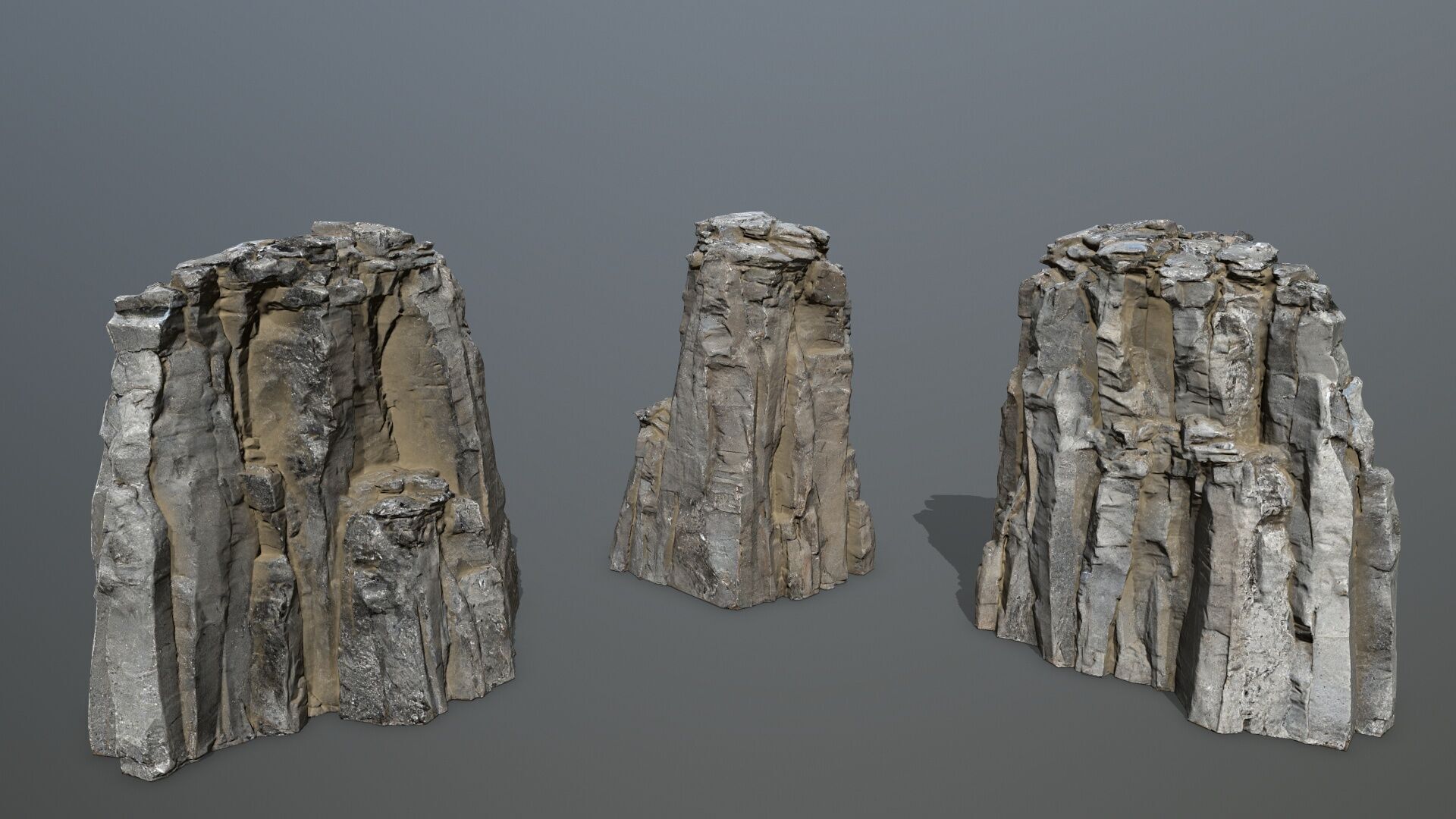 Rock Set Low-poly 3D model_14