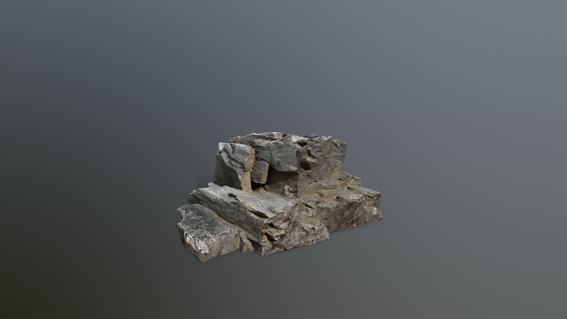 Rock Set Low-poly 3D model_5
