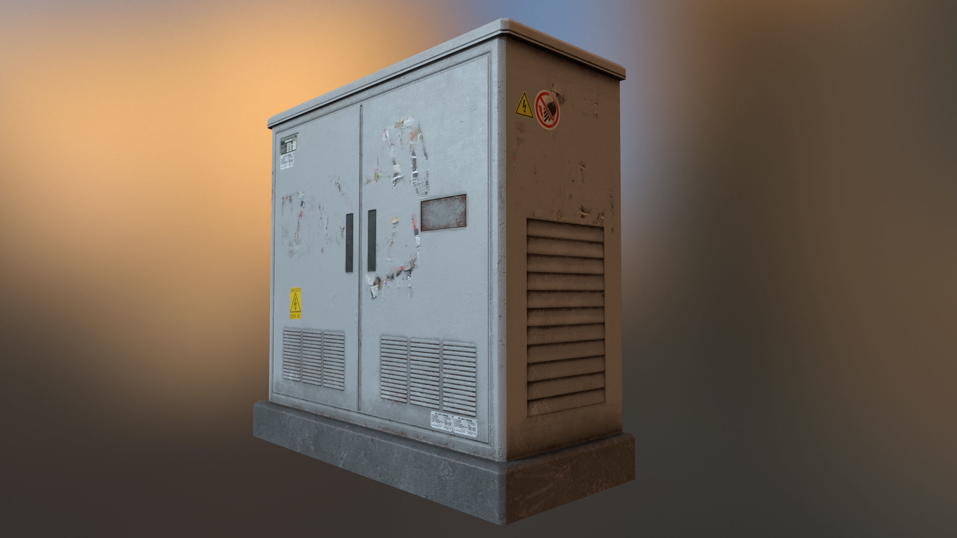 PBR Realistic Utilities Box Low-poly 3D model_1