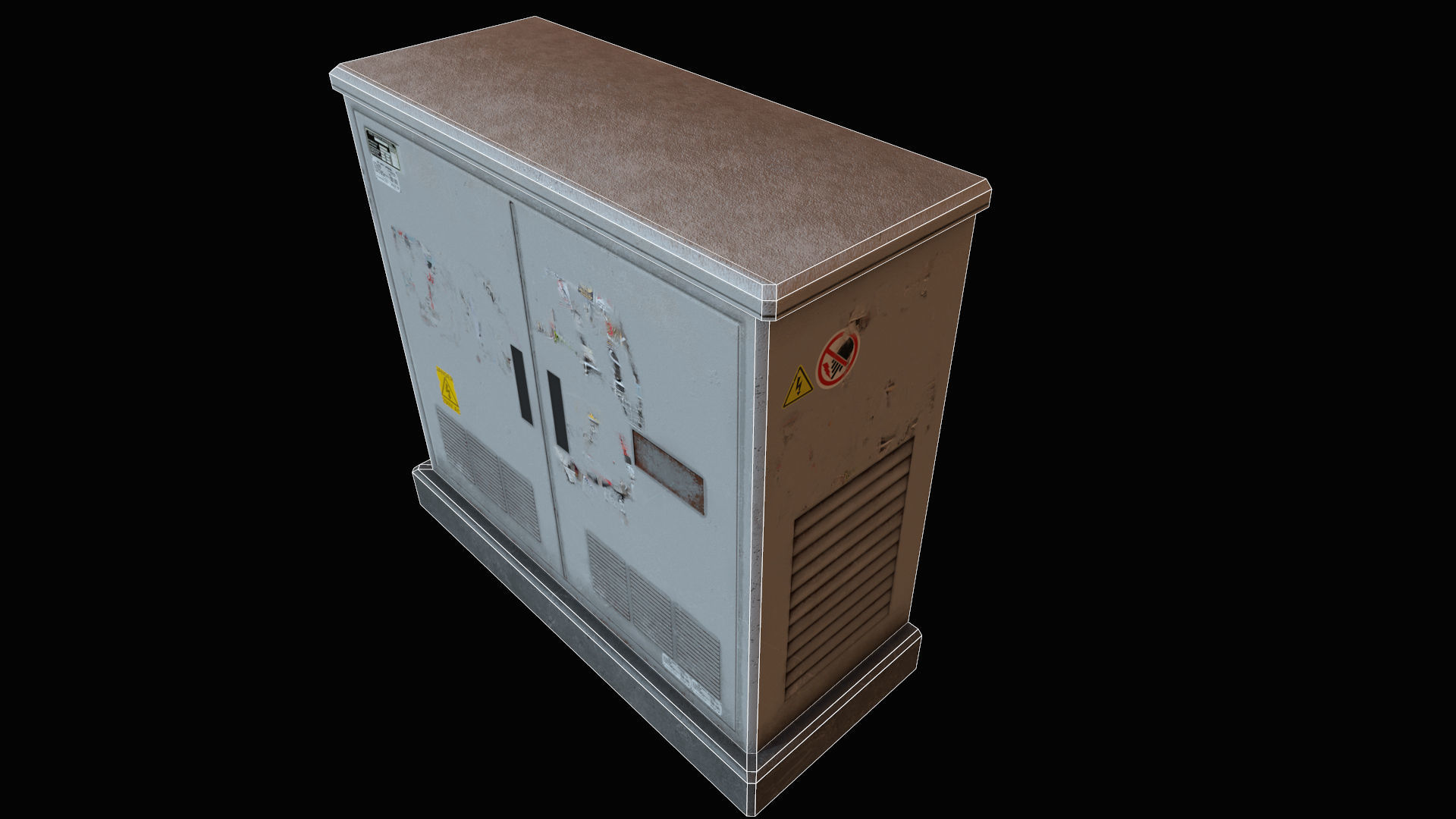PBR Realistic Utilities Box Low-poly 3D model_2