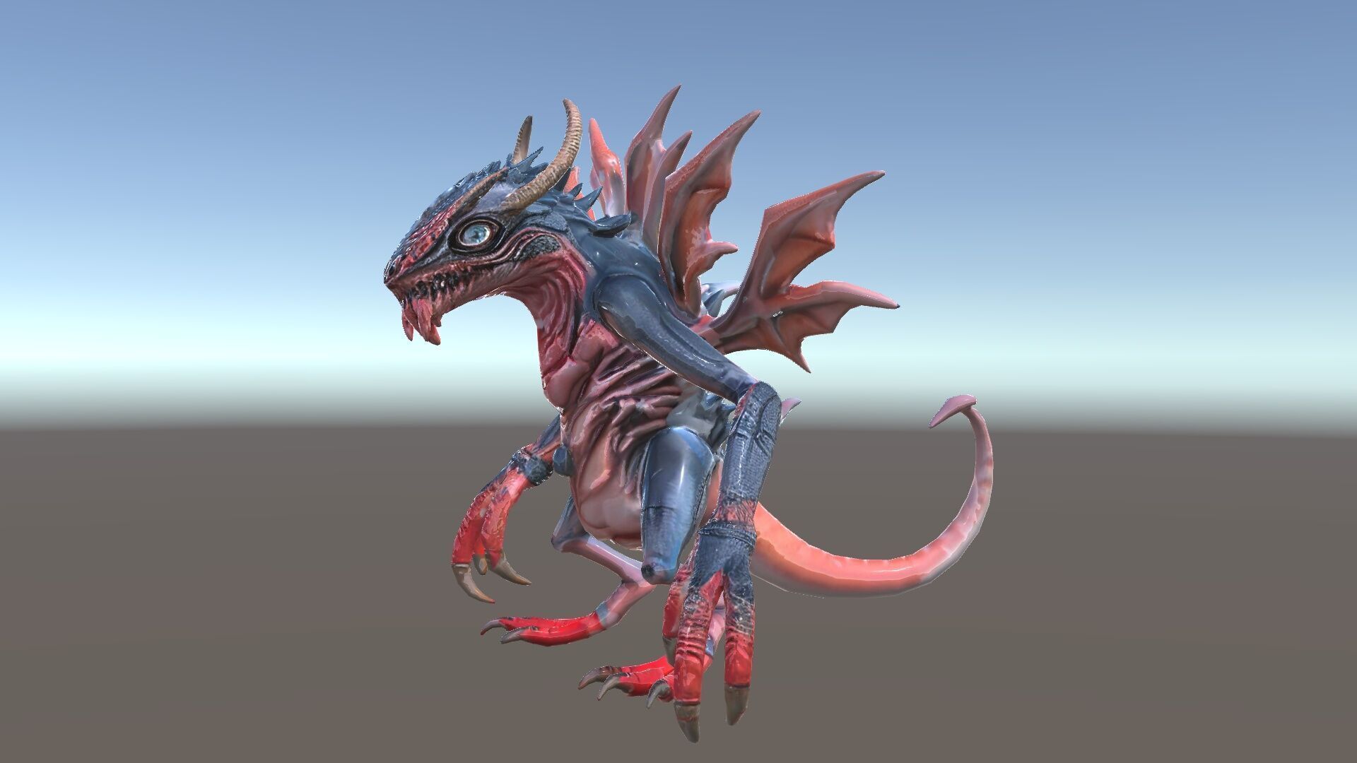 Fierce Dragon Creature Model Pack Low-poly 3D model_12