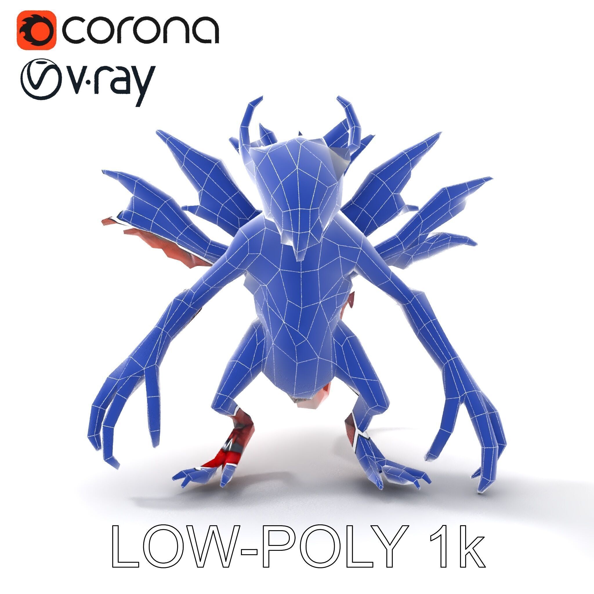 Fierce Dragon Creature Model Pack Low-poly 3D model_7